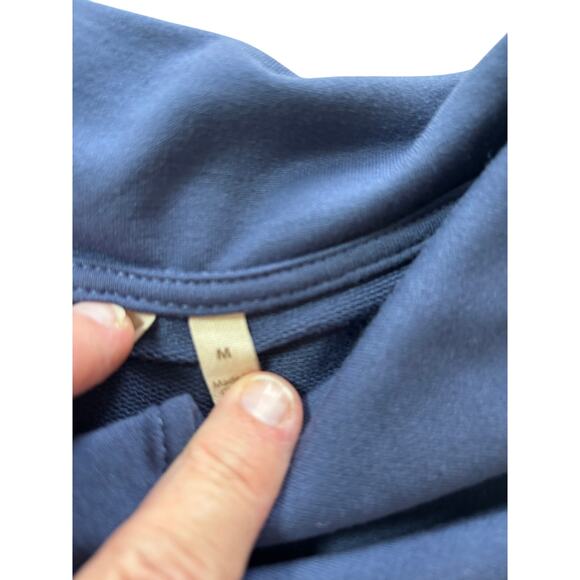 Soft Surroundings knit cowl neck tunic 3/4 sleeves pocket Staple Med Minimalist - Picture 4 of 8